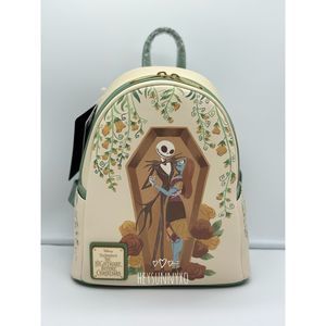 Loungefly The Nightmare Before Christmas Floral Sally and Jack Mini Backpack